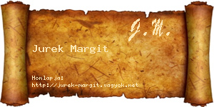 Jurek Margit névjegykártya
